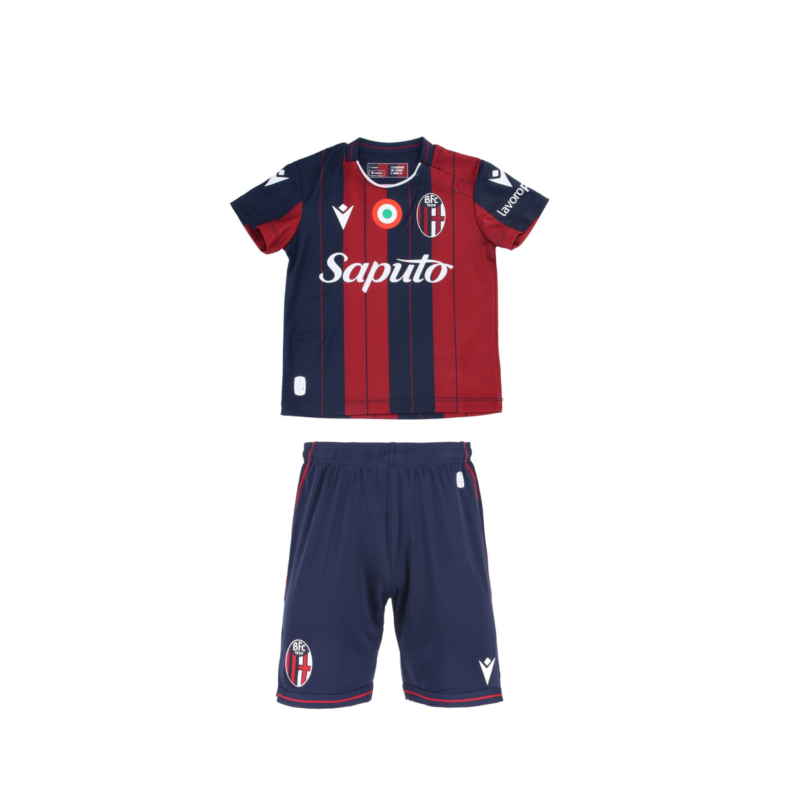 Completino Bambino Bologna Home 2025/26 - Patch Coppa Italia inclusa