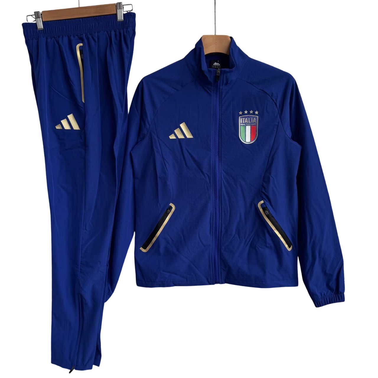 Survêtement bleu Italie à fermeture éclair intégrale 2026